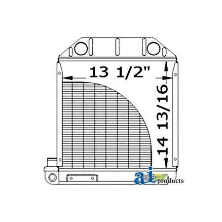 A & I Products Radiator 1" x1" x1" A-957E8005